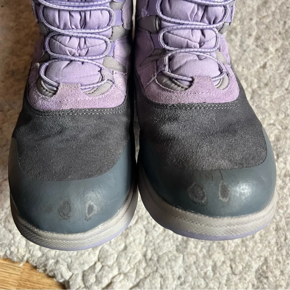 Swiss Tech Girls Purple Suede and Gray Insulated Waterproof Winter Boots Youth 3
